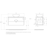 Тумба Rovere Tabacco 100 см BELBAGNO KRAFT KRAFT100RT-KEPMNO-1302-H301-SET
